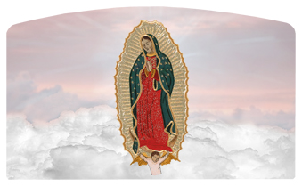 DACRO-110-PK Lady of Guadalupe Clouds Pink